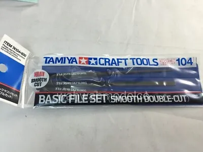 Tamiya #74104 Basic File Set (Smooth Double-Cut) Kit Craft Model Tools NIB • $5.80