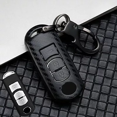 Remote Car Key Cover Case Shell For Mazda 2 3 5 6 CX-3 5 7 9 Matte Carbon Black • $16.92