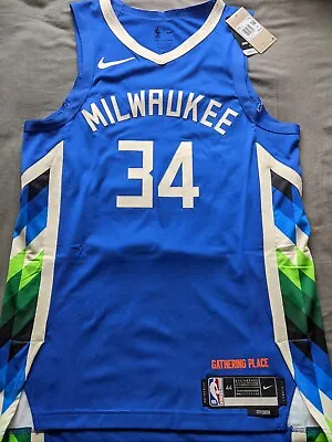 Nike Authentic Bucks Giannis Antetokounmpo NBA Jersey 2022-23 City Size M (44) • $16.50