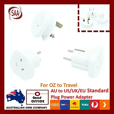 $14.90 • Buy Travel Adapter AU/NZ To UK USA EU Charger AC Power Plug AC International 3 Type