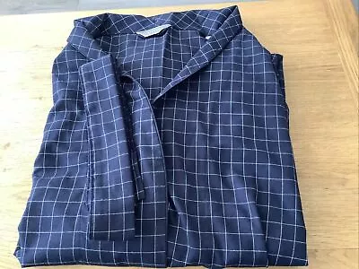 Men’s Debenhams Lightweight Blue Checked Dressing Gown Size XL Ex Condition • £5