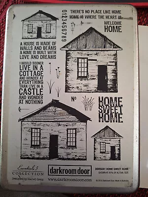 Darkroom Door Unmounted Rubber Stamps In Tin Home Sweet Home Rare • £0.99
