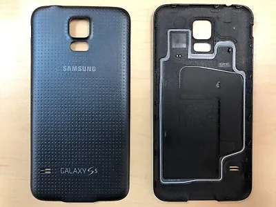 Battery Back Door Cover For Samsung Galaxy S5 With Rubber Gasket Seal  ATT Black • $7.49