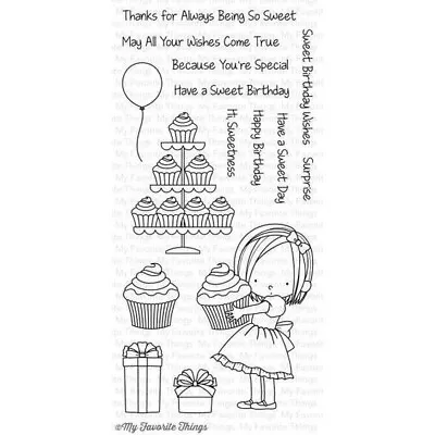 My Favorite Things Birdie Brown Sweet Birthday Wishes Stamp & Die Set • $16.99