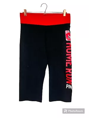 PINK Victoria’s Secret Boston Red Sox Stretch Wide Leg Crop Yoga Pant Home Run • $14.99