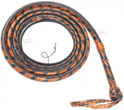 Kangaroo Hide Leather 04 To 16 Feet 16 Plaits Bull Whip Indiana Jones Bullwhip • $69.74