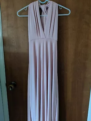 Convertible Multi Way Maxi Dress Blush Pink Size Small  • $40