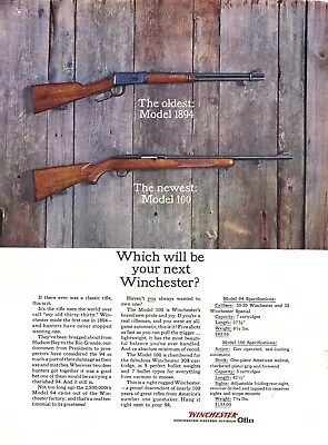 1961 Winchester Model 1894 & 100 Rifles Wooden Vintage Magazine Print Ad/Poster • $14.90