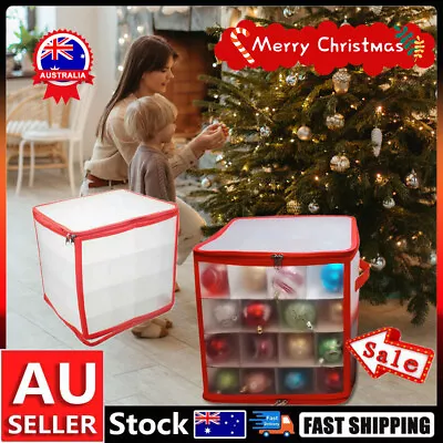 Bauble Storage Box Christmas Xmas Tree Decoration Organiser 64 Baubles Decor Bag • $21.49