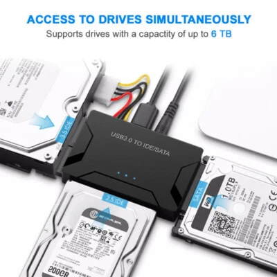 Universal 2.5 /3.5  SATA/IDE Hard Drive Adapter USB 3.0 To SATA IDE Converter AU • $28.11