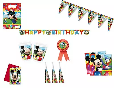 Mickey Mouse Partytime Birthday Kids Birthday Party Tableware Decorations • £2.99