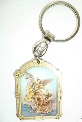 St Saint Michael Mini Icon Full Color Key Chain Car Accessory Gift 3 3/4 In • $6