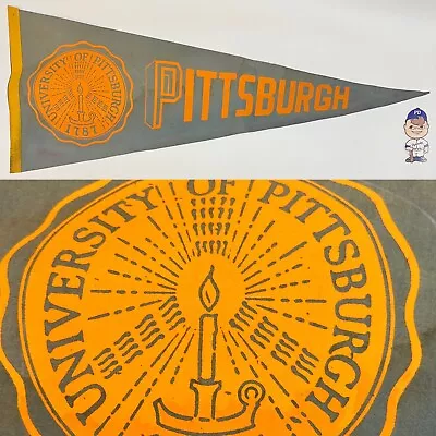 Vintage PITT Pittsburgh Panthers University Full Size Pennant 12x30 Football • $24.95