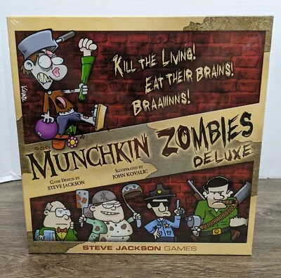 Munchkin Zombies Deluxe Game Kill The Living! Eat Their Brains! 2015 New Sealed • $23.99