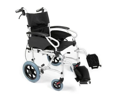 Ultra Lightweight Folding Transit Wheelchair 18  Seat Width - 7.3kg Carry Weight • £184.99