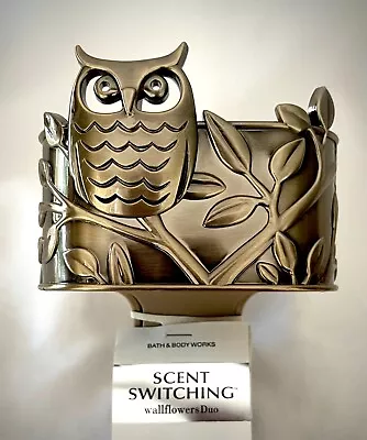 New SCENT SWITCHING Wallflower DUO NtLight Plug In Bath & Body Work Bronze Owl • $45.11