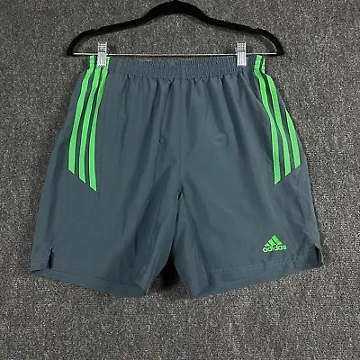 Adidas Shorts Mens Small Grey Activewear Running Training Drawstring Lined • $20.66