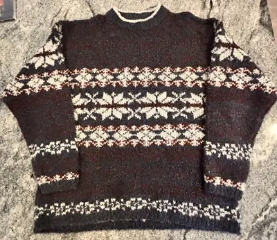 Fogcutter Fair Isle Sweater Mens XL Heavy Thick Nordic Pullover Ski 80s • $35.99