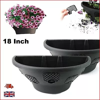 DIVCHI 18  Wall Hanging Baskets- For Garden Mounted Flower Planters Basket • £22.99