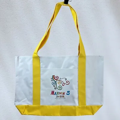 MAROON 5 Tote Bag Fan Sin Club 2018 White And Yellow 18 X 12 • $15