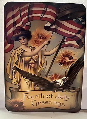 4th Of July Patriotic Independence Decor VINTAGE STYLE Die Cut Cardboard 5 X 7” • $4.99