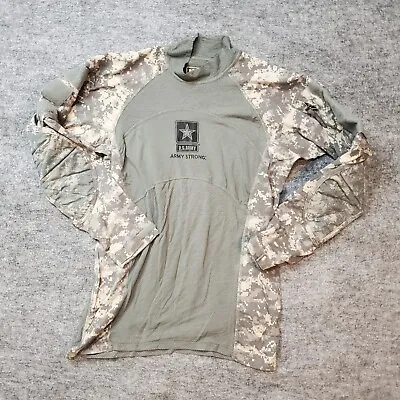 MASSIF Medium Combat Shirt Tactical Non FR ABU ACU Long Sleeve Camouflage Green • $22.49
