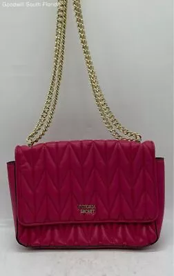 Victoria's Secret Womens Fuschia Pink Chain Strap Inner Pockets Shoulder Purse • $25.99