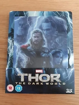 THOR : THE DARK WORLD - UK EXCLUSIVE LENTICULAR 3D + 2D BLU RAY STEELBOOK Marvel • £25