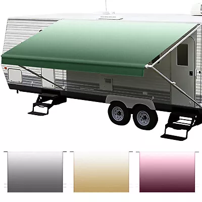 Heavy Duty 4-ply RV Awning Vinyl Fabric Replacement 18Oz Weatherproof 12ft-21ft • $85.89