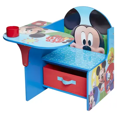 KIDS CHAIR SET Disney Mickey Mouse Desk With Storage Bin Boys Childs Toddlers • $56.15