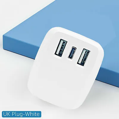 £3.99 • Buy 18W Genuine Dual Port USB-C Fast PD Charger Plug Data Cable For All IPad IPhone 
