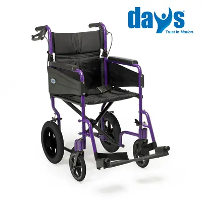 Days Escape Lite Ultra-Lightweight Transit Wheelchair With Brakes Standard Size • £154.95