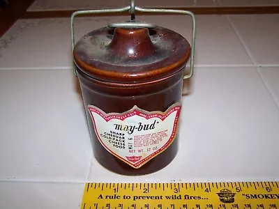 Vintage Small Brown Ceramic Stone Cheese Crock Wisconsin Crocks   • $8