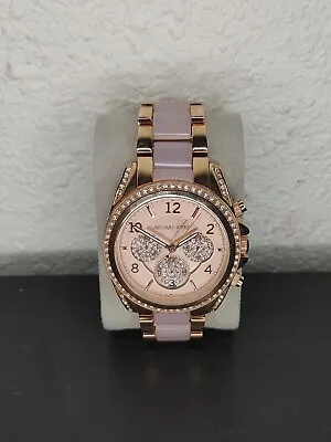 Michael Kors Blair Chronograph Rose Gold & Pink Ladies Watch MK6763  • $94.99