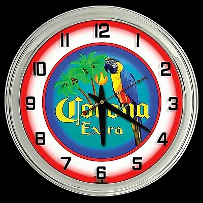 16  Corona Extra Beer Bird Sign Red Neon Clock  • $205.07