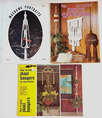Macrame Portraits Book 2 How To Make Plant Hangers 1977 Macrame Craft Calendar • $12.95