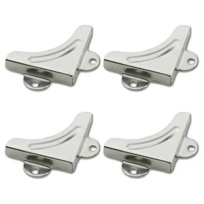 4 X PICTURE Or MIRROR CORNER CLAMPS Silver Nickel Mounting Brackets 32x32mm X7mm • £4.22