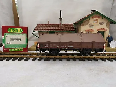 L.G.B. 4111 G Scale Brown Covered 6 Door Gondola • £75