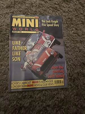 Mini World Magazine - January 1993 - Five Speed Story Rover's Cabrio Longbridg • £4.99