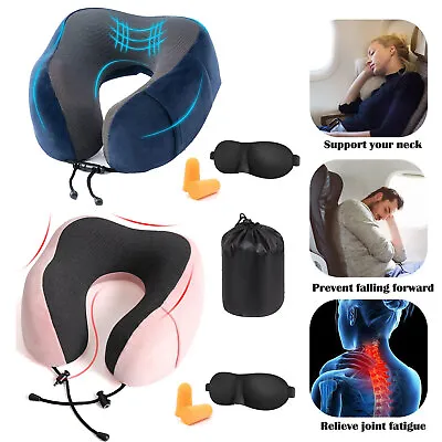 $24.02 • Buy Memory Foam U-shaped Travel Pillow Rebound Sleeping Pad Neck Support Headrest