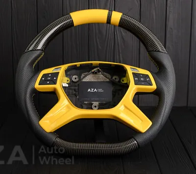 Mercedes G63 ML63 GL550 GL63 ML550 ML350 AMG Custom Carbon Fiber Steering Wheel • $1550