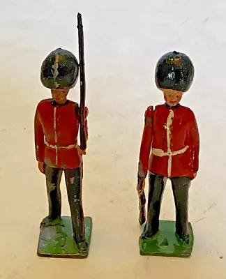 Lot Of 2 Vintage Miniature Lead Britiish Soldiers Guards With Articulating Arm • $19.99