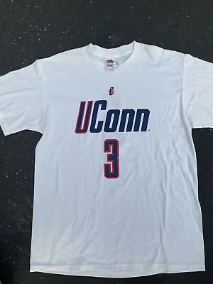 $24.99 • Buy Vintage UConn 2000s Jersey Shirt No.3 White Tee Mens Size Large College