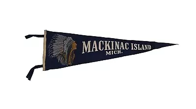 1950's 26  Pennant Mackinac Island Michigan Native American • $40