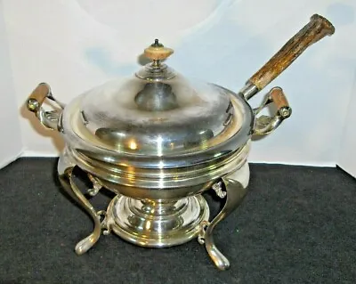 Antique Manning Bowman Silver Plate Chafing Dish 5 Piece Set • $84.97