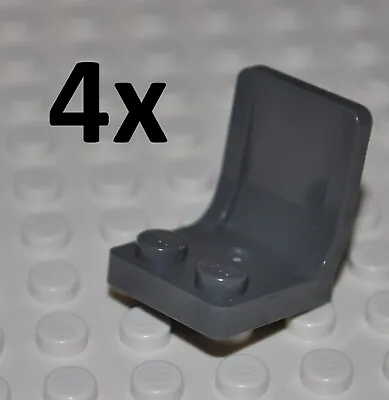 Lego Parts - 4x Dark Bluish Grey/minifigure Chairs/seats For Car/bus/train 4079 • $5.29