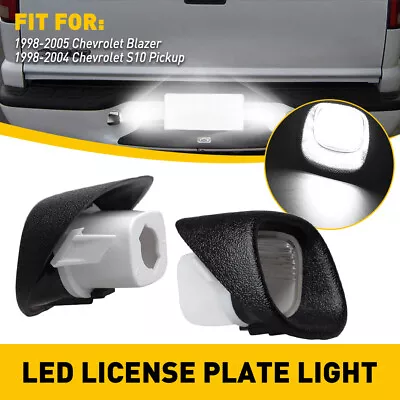 White License LED Plate Tag Lights For Lamps Chevy S10 GMC Blazer Sonoma Jimmy • $14.98