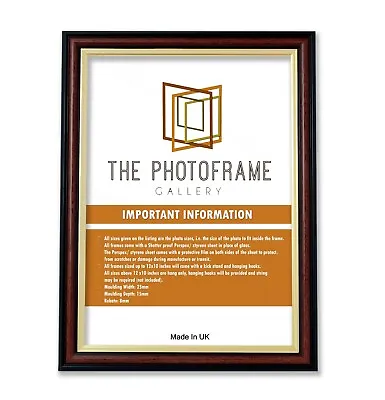 Cushion Profile 302 Picture Frame Gold & Walnut Photo Frame Art Frame Made In UK • £4.10