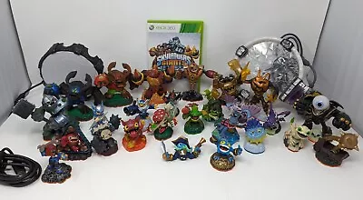 Huge Xbox 360 Skylanders Lot 25+ Figures (2 Portals CIB Game) Case + More • $99.95