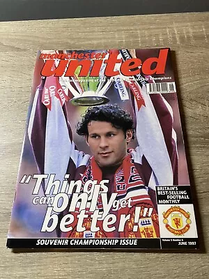 Official Manchester United Magazine June 1997 Vol 5 No 6- Ryan Giggs Cover • £3.99